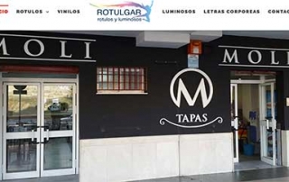 Página web Imprentas - Empresas Rotulación 6 Creación web para rotulación y luminosos en Huelva